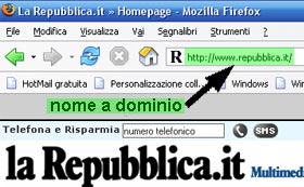 Sito del giornale on line *La Repubblica*